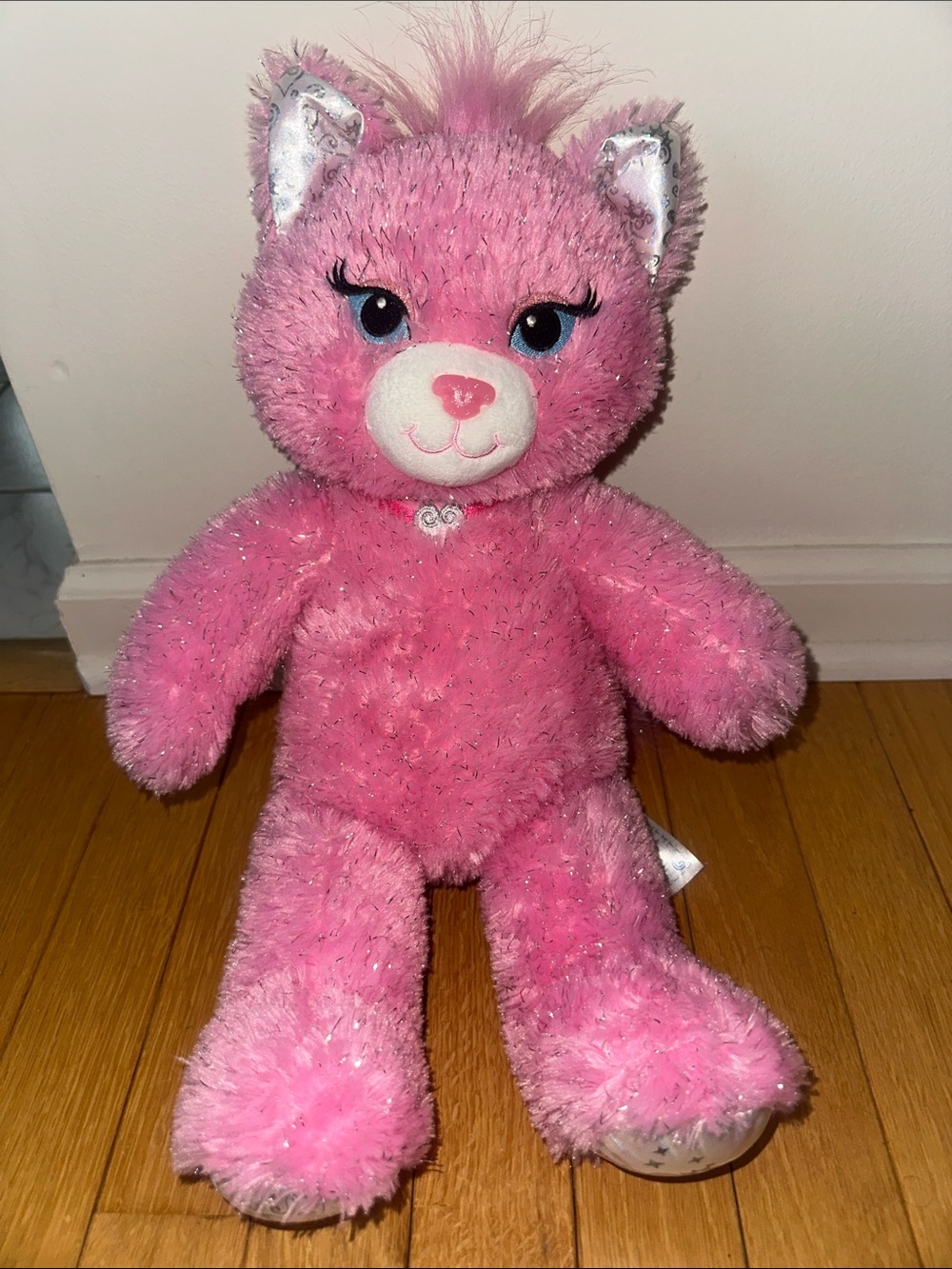 Build A Bear 18” “Purrincess” Kitty Cat Plush Pink Sparkly 2014